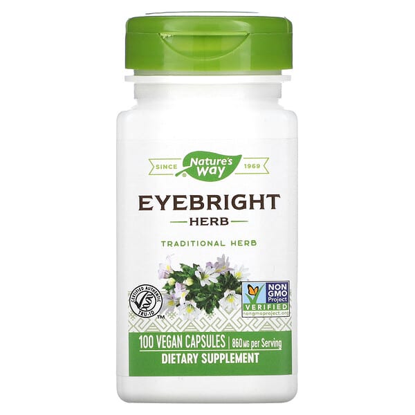 Nature's Way, Eyebright Herb, 430 мг, 100 веганських капсул