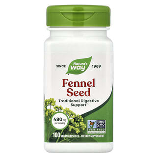 Nature's Way, Semi di finocchio, 480 mg, 100 capsule vegane