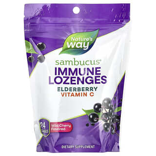 Nature's Way, Sambucus® Immune Lozenges, Elderberry, Vitamin C, Wild Cherry, 24 Lozenges