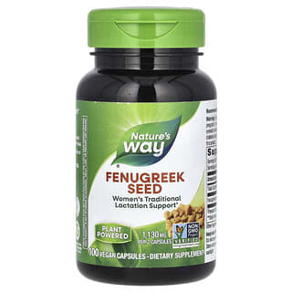 Nature's Way, Fenugreek Seed, 1,130 mg, 100 Vegan Capsules (565 mg per Capsule)