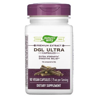 Nature's Way, DGL Ultra, 75 mg, 90 cápsulas veganas