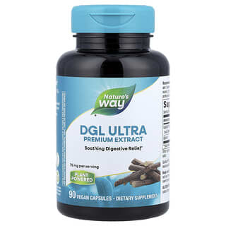 Nature's Way, Ekstrakt premium, DGL Ultra, 75 mg, 90 kapsułek wegańskich