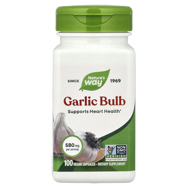 Garlic Bulb, 580 mg, 100 Vegan Capsules