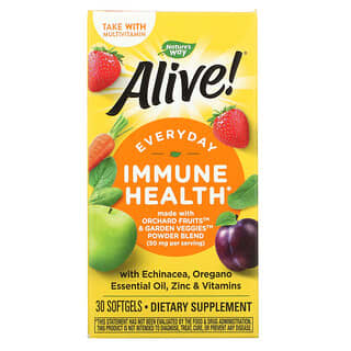 Nature's Way, Alive! Santé immunitaire, 30 capsules à enveloppe molle