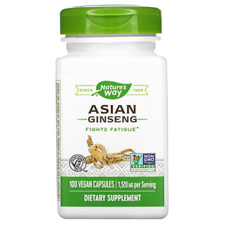 Nature's Way, Ginseng Asiático, 560 mg, 100 Cápsulas Veganas
