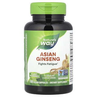 Nature's Way, Asian Ginseng, 1,120 mg, 100 Vegan Capsules (560 mg per Capsule)