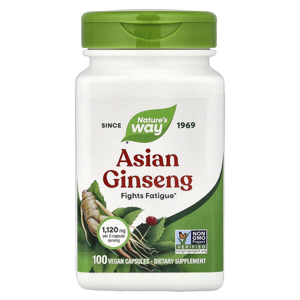 Asian Ginseng, 100 Vegan Capsules (560 mg per Capsule)