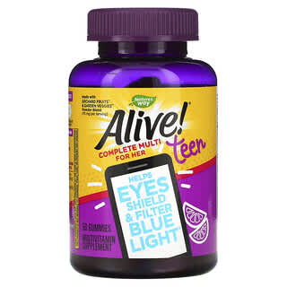 Nature's Way, Alive! Teen, Complete Multi for Her, 50 Gummies