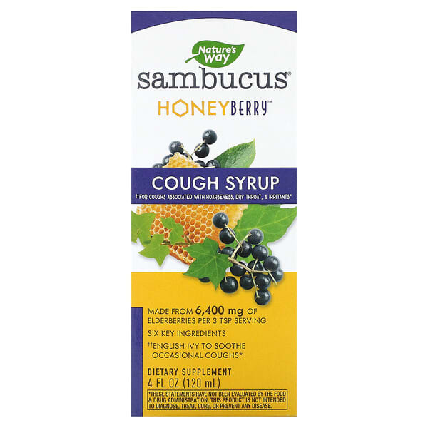 Sambucus, Cough Syrup, Honeyberry, 4 fl oz (120 ml)