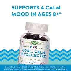 Nature's Way, Kids, Cool, Calm & Collected, Ages 8 +, Grape , 40 Gummies