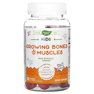 Nature's Way, добавка для роста костей и мышц, для детей от 2 лет, ягодный вкус, 60 жевательных мармеладок