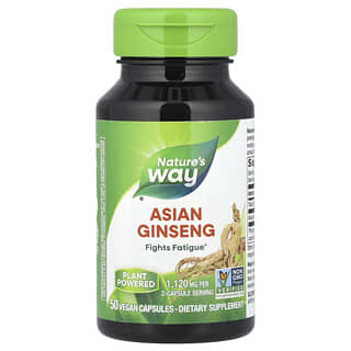 Nature's Way, Asian Ginseng, 1,120 mg, 50 Vegan Capsules (560 mg per Capsule)