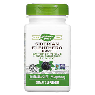 Nature's Way, Raíz de ginseng siberiano, 425 mg, 100 cápsulas veganas
