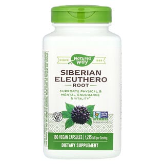 Nature's Way, Eleuthero siberiano, raíz, 425 mg, 180 cápsulas veganas