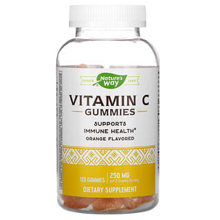 Nature's Way, Vitamina C Gomas, Laranja, 250 mg, 120 Gomas