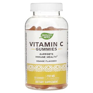 Nature's Way, Vitamina C Gomas, Laranja, 250 mg, 120 Gomas