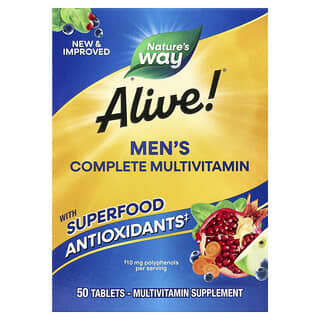 Nature's Way, Alive!，男性多维生素，50 片