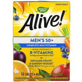 Nature's Way, Alive!（アライブ！）50代からの男性用コンプリートマルチビタミン、タブレット50粒