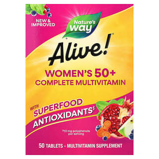 Nature's Way, Alive!®, комплекс мультивитаминов для женщин старше 50 лет, 50 таблеток