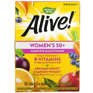 Nature's Way, Alive! فيتامينات متعددة كاملة للنساء بعمر 50 عامًا فأكثر، 50 قرصًا