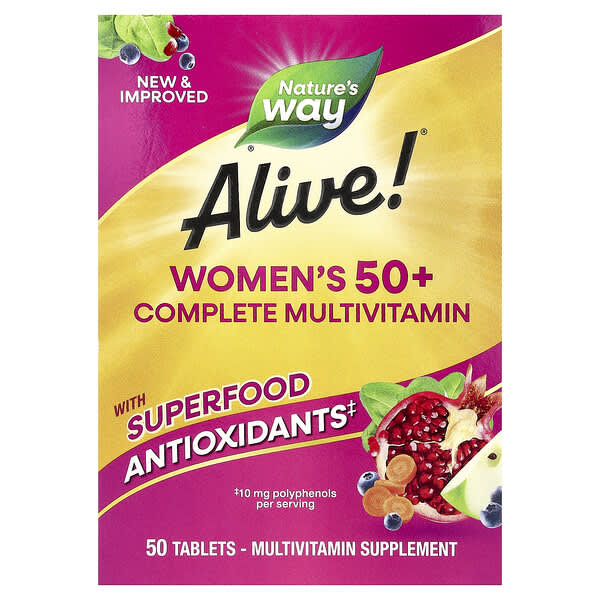 Nature's Way, Alive!® 50 歲以上女性多面多維生素，50 片