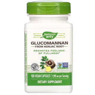 Nature's Way, Glucomanano de raíz de konjac, 665 mg, 100 cápsulas veganas