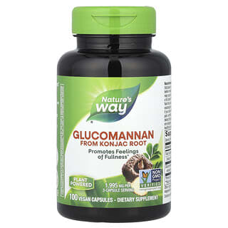 Nature's Way, Glucomannan from Konjac Root, 1,995 mg, 100 Vegan Capsules (665 mg Per Capsule )