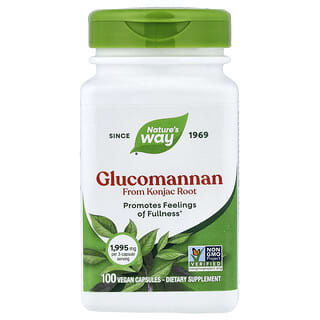 Nature's Way, Glucomannan da Raiz de Konjac, 100 Cápsulas Veganas (665 mg por Cápsula)