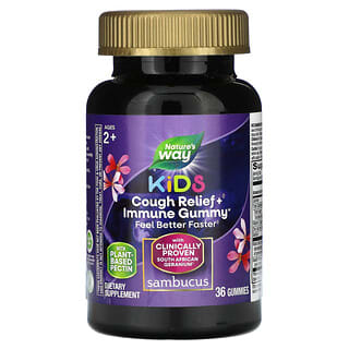 Nature's Way, Kids Cough Relief + Immune Gummy, Ages 2+, 36 Gummies