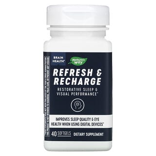 Nature's Way, Brain Health, Refresh & Recharge, 40 Softgels