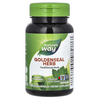 Nature's Way, Goldenseal Herb, 700 mg, 100 Vegan Capsules (350 mg Per Capsule)