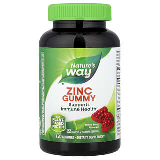 Nature's Way, Цинк Gummies, аралас жидек, 120 Gummies (бір Gummy 11 мг)