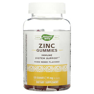 Nature's Way, Gomitas de zinc, Bayas mixtas, 11 mg, 120 gomitas