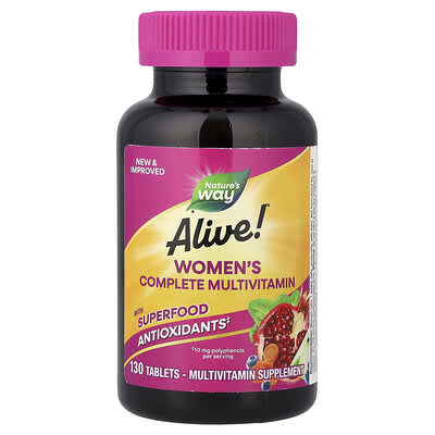 Nature's Way, Alive!&reg; Women's Complete Multivitamin, 130 Tablets