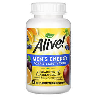 Nature's Way, Alive! Men's Energy Complete Multivitamin, 100 mg, 130 Tablets