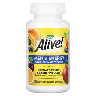 Nature's Way, Alive! Men's Energy Complete Multivitamin, 100 mg, 130 Tablets