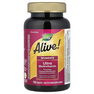 Nature's Way, Alive! Ultramultivitamínico para Mulheres, 150 Comprimidos