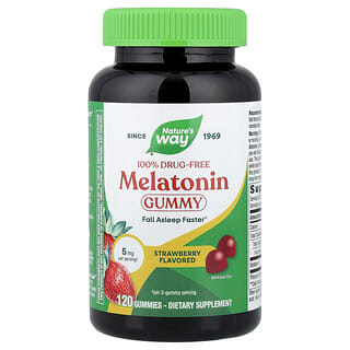 Nature's Way, Melatonin Gummy, Strawberry, 120 Gummies (2.5 mg per Gummy)