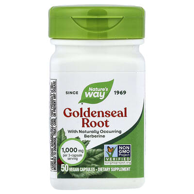 Nature's Way, Goldenseal Root, 1000 mg, 50 Vegan Capsules (333 mg per capsule)