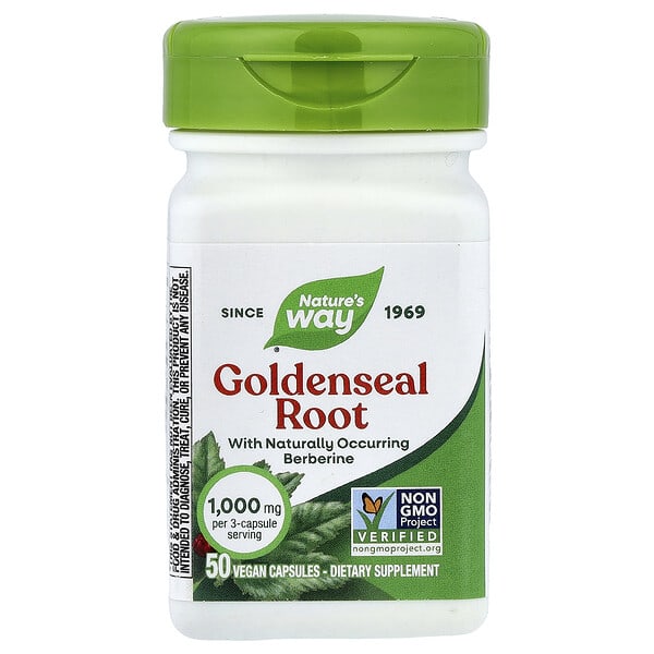 Goldenseal Root, 50 Vegan Capsules (333 mg per Capsule)