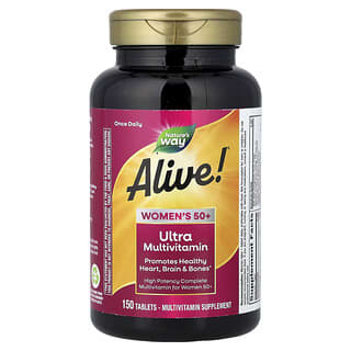 Nature's Way, Alive!® Ultra Multivitamine voor vrouwen van 50+, 150 tabletten