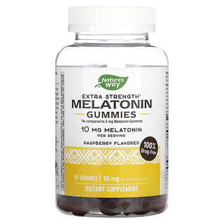 Nature's Way, Жевательные мармеладки с мелатонином повышенной силы, малина, 5 мг, 90 жевательных таблеток