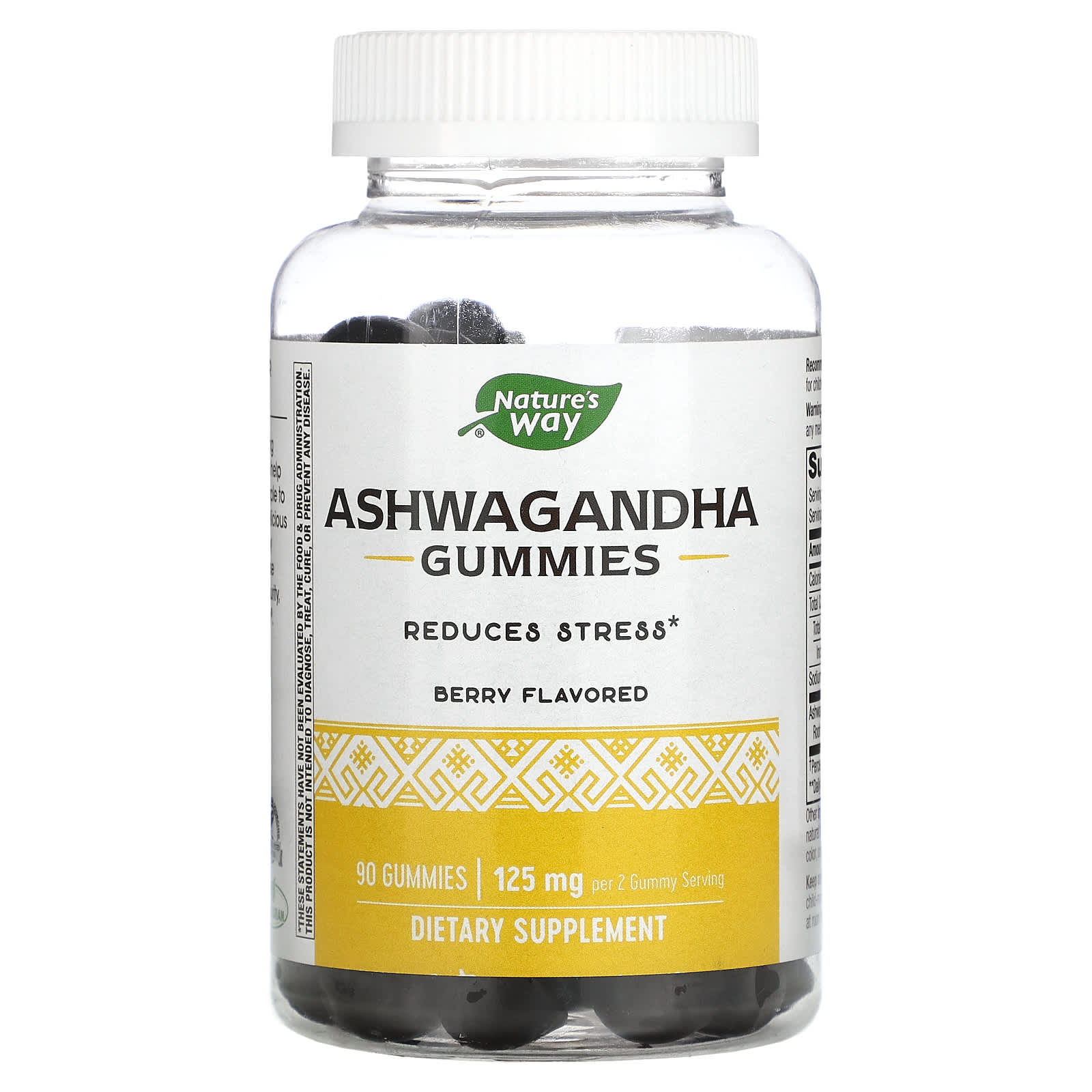 Nature's Way, Ashwagandha Gummies, Berry, 125 mg, 90 Gummies