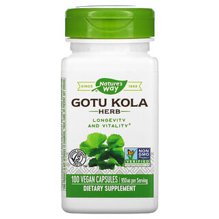 Nature's Way, Erva Gotu Kola, 475 mg, 100 Cápsulas Veganas