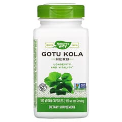 Nature's Way, Hierba de gotu kola, 475 mg, 180 cápsulas veganas