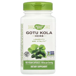 Nature's Way, Gotu Kola Herb, 950 mg , 180 Vegan Capsules (475 mg per Capsule)