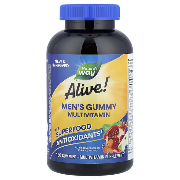 Nature's Way, Alive!® Men's Gummy Multivitamin, Fruit, 130 Gummies — product photo 1