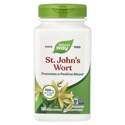 Nature's Way, St. John's Wort, 180 Vegan Capsules (350 mg per capsule)