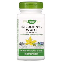 Nature's Way, St. John‘s Wort Herb, Johanniskraut, 350 mg, 180 vegane Kapseln