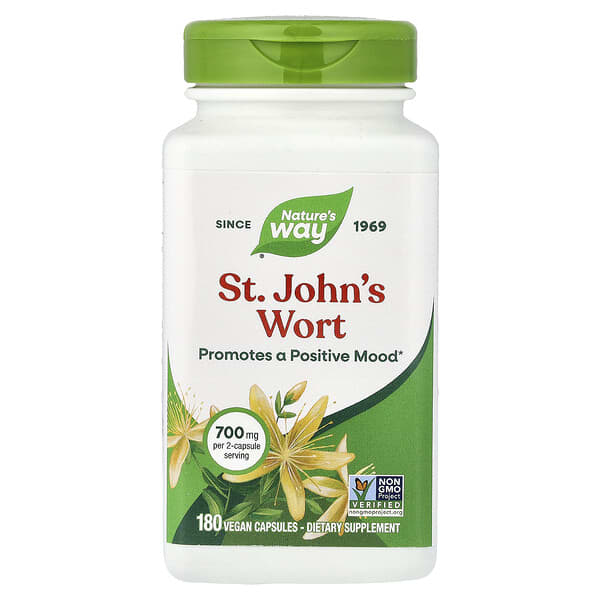 Nature's Way, St. John's Wort, 700 mg, 180 Vegan Capsules (350 mg per Capsule)